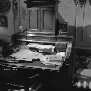 A desk designed for the filming of Young Wives Tale (1951)