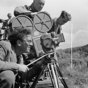 Douglas Slocombe on the set of The Titfield Thunderbolt