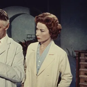 Dr. Decker and Margaret in the laboratory