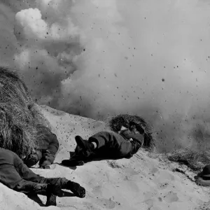 An explosion in a scene from Dunkirk (1958) An explosion in a scene from Dunkirk (1958)