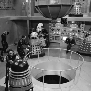 Fighting erupts inside the Daleks spaceship