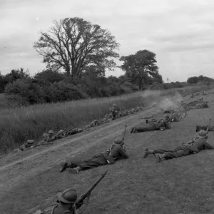 French soldiers engage in combat