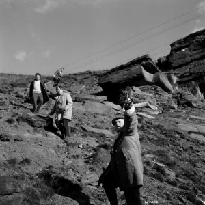 On location during the filming of Billy Liar (1963)