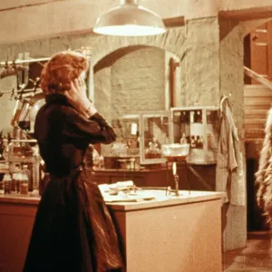 Margaret and Konga in the laboratory