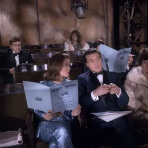 Mrs Peel and Steed wait for the gala performance to start