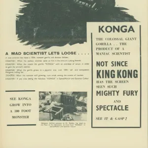 A page from the UK pressbook for the release of Konga in 1961