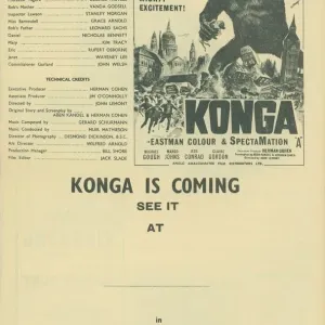 A page from the UK pressbook for the release of Konga in 1961 A page from the UK pressbook for the release of Konga in 1961