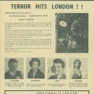 A page from the UK pressbook for the release of Konga in 1961 A page from the UK pressbook for the release of Konga in 1961