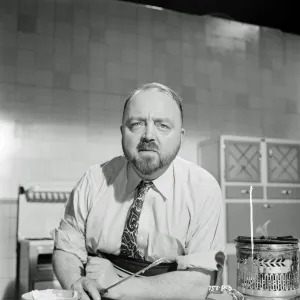 Philip Harben in his appearance in Meet Mr. Lucifer (1953)