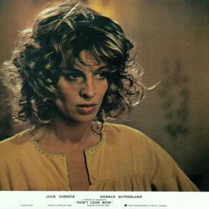 A portrait of Julie Christie used as a lobby card for Don t Look Now (1973)