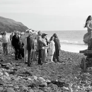 The procession reaches the beach for the finale