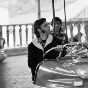 Ringo Starr and David Essex on the dodgem