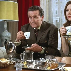 Steed and Mrs Peel have tea