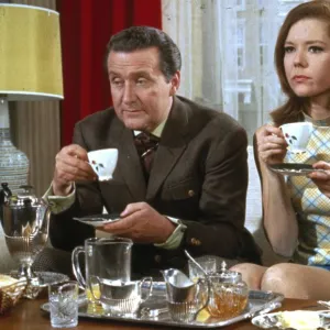 Steed and Mrs Peel have tea