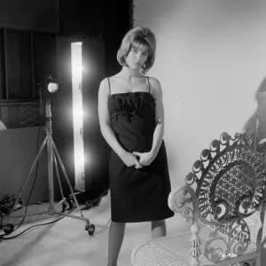 A stunning Julie Christie on the set of a publicity shoot for Billy Liar (1963)