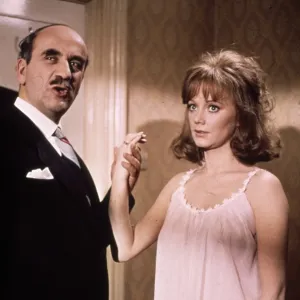 Warren Mitchell and Elaine Taylor