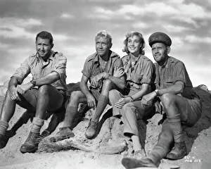 1950s Prints: Anthony Quayle, John Mills, Sylvia Syms and Harry Andrews in Ice Cold In Alex (1958)