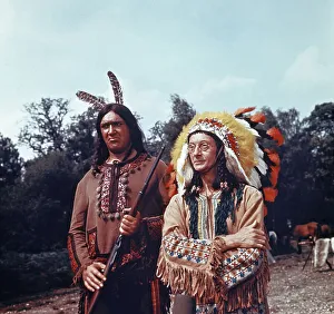 Exteriors Prints: Bernard Bresslaw and Charles Hawtrey in a scene from Carry On Cowboy
