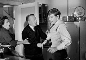 Tom Courtenay Collection: Billy Fisher and his parents argue in a scene from Billy Liar (1963)