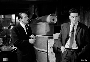 <b class=qtipBold><figcaption>Billy Liar</figcaption></b><br>Leonard Rossiter, Tom Innes in a production shot from Billy Liar<br><em>© Copyright © Studiocanal Films Ltd</em> Billy Liar