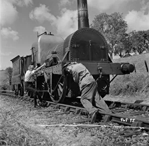 Railway Collection: The bishop and Vicar struggle with the Thunderbolt