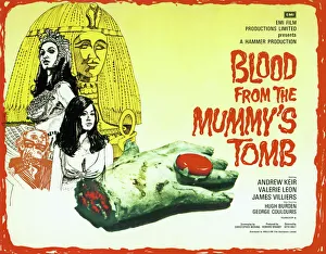 <b class=qtipBold><figcaption>Blood From The Mummy's Tomb (1971)</figcaption></b><br>UK artwork for the release of the Hammer Horror starring Valerie Leon used as cover of the press/campaign book at the time of release.<br><em>© Copyright Studiocanal Films Ltd</em> Blood From The Mummy's Tomb (1971)