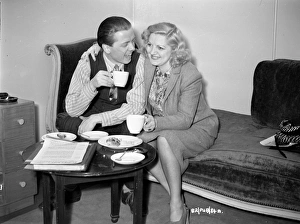 <b class=qtipBold><figcaption>Brighton Rock (1947) publicity</figcaption></b><br>Richard Attenborough and Hermione Baddeley share a laugh in a pause from filming.<br><em>© Copyright © Studiocanal Films Ltd</em> Brighton Rock (1947) publicity