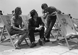 <b class=qtipBold><figcaption>Brighton Rock (1947) publicity</figcaption></b><br>Carol Marsh, Richard Attenborough and director John Boulting on set.<br><em>© Copyright © Studiocanal Films Ltd</em> Brighton Rock (1947) publicity