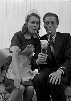 <b class=qtipBold><figcaption>Brighton Rock (1947) publicity</figcaption></b><br>A playful publicity shot with Carol Marsh and Richard Attenborough.<br><em>© Copyright © Studiocanal Films Ltd</em> Brighton Rock (1947) publicity