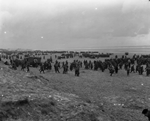 British troops stranded on the beach