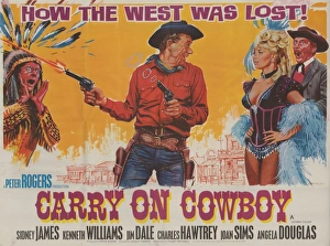 <b class=qtipBold><figcaption>Carry On Cowboy</figcaption></b><br>Theatrical poster<br><em>© Copyright Studiocanal Films Ltd</em> Carry On Cowboy