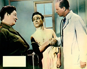 Framed Print : A colour lobby card for Carry On Sergeant (1958) with a blank space for the exhibitors at the time to stamp in the cinemas details