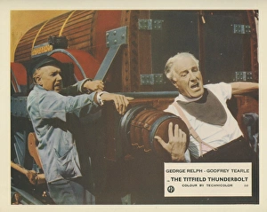 A colour lobby card for The Titfield Thunderbolt