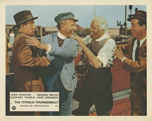 A colour lobby card for The Titfield Thunderbolt