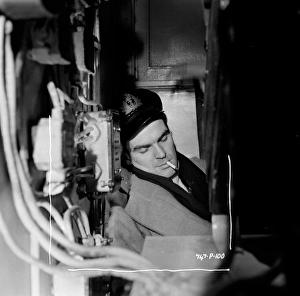 <b class=qtipBold><figcaption>The Cruel Sea (1953)</figcaption></b><br>Stanley Baker as Bennett.<br><em>© Copyright © Studiocanal Films Ltd</em> The Cruel Sea (1953)