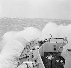 <b class=qtipBold><figcaption>The Cruel Sea (1953)</figcaption></b><br>Rough sea on location of The Cruel Sea on board the ship used as HMS Compass Rose<br><em>© Copyright © Studiocanal Films Ltd</em> The Cruel Sea (1953)