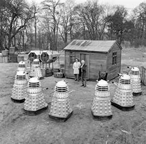 Daleks Invasion Earth: 2150 AD (1966) Collection: The Daleks surround Dr. Who