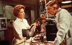 Dr. Decker and Margaret in the laboratory