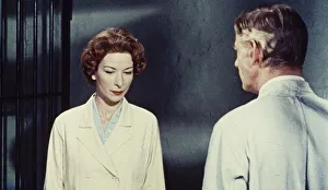 Dr. Decker and Margaret in the laboratory