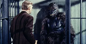 <b class=qtipBold><figcaption>Dr. Decker talks to Konga</figcaption></b><br>Michael Gough in a scene from Konga (1961)<br><em>© Copyright Studiocanal Films Ltd</em> Dr. Decker talks to Konga
