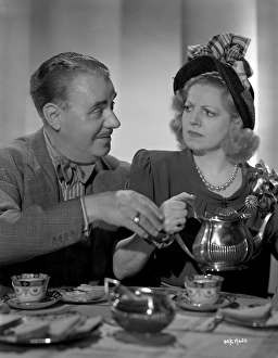 Waist Up Prints: George Carney and Hermione Baddeley in a portrati for Brighton Rock (1947)