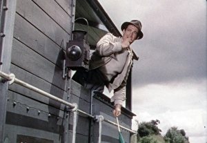 Gordon on the train