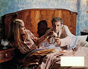 <b class=qtipBold><figcaption>Hoffman (1970)</figcaption></b><br>Sinead Cusack as Janet Smith and Peter Sellers as Benjamin Hoffman in a lobby card for the UK theatrical release of the film in 1970.<br><em>© Copyright Studiocanal Films Ltd</em> Hoffman (1970)