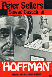 <b class=qtipBold><figcaption>Hoffman (1970)</figcaption></b><br>UK poster artwork one-sheet for Hoffman.<br><em>© Copyright Studiocanal Films Ltd</em> Hoffman (1970)