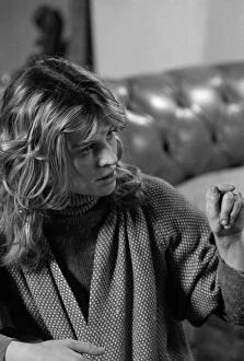 Julie Christie Collection: Julie Christie during the filming of Don t Look Now (1973)