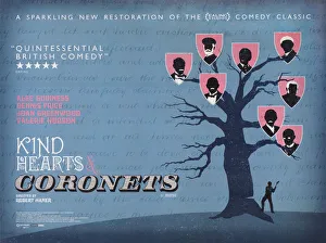 <b class=qtipBold><figcaption>Kind Hearts and Coronets</figcaption></b><br>UK quad for the 2009 re-release of the classic Ealing Comedy<br><em>© Copyright Studiocanal Films Ltd</em> Kind Hearts and Coronets