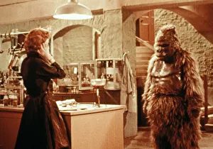 <b class=qtipBold><figcaption>Margaret and Konga in the laboratory</figcaption></b><br>Margo Johns in a scene from Konga (1961)<br><em>© Copyright Studiocanal Films Ltd</em> Margaret and Konga in the laboratory