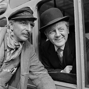 Behind The Scenes Collection: Naunton Wayne and Hugh Griffith smiling on set