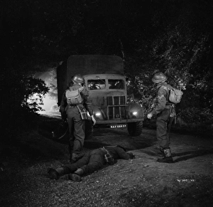 A night scene on a country road