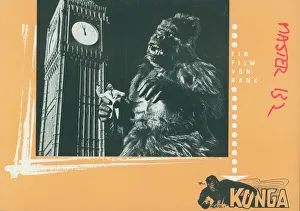 Framed Print : A page from the UK pressbook for the release of Konga in 1961 Framed Print : A page from the UK pressbook for the release of Konga in 1961